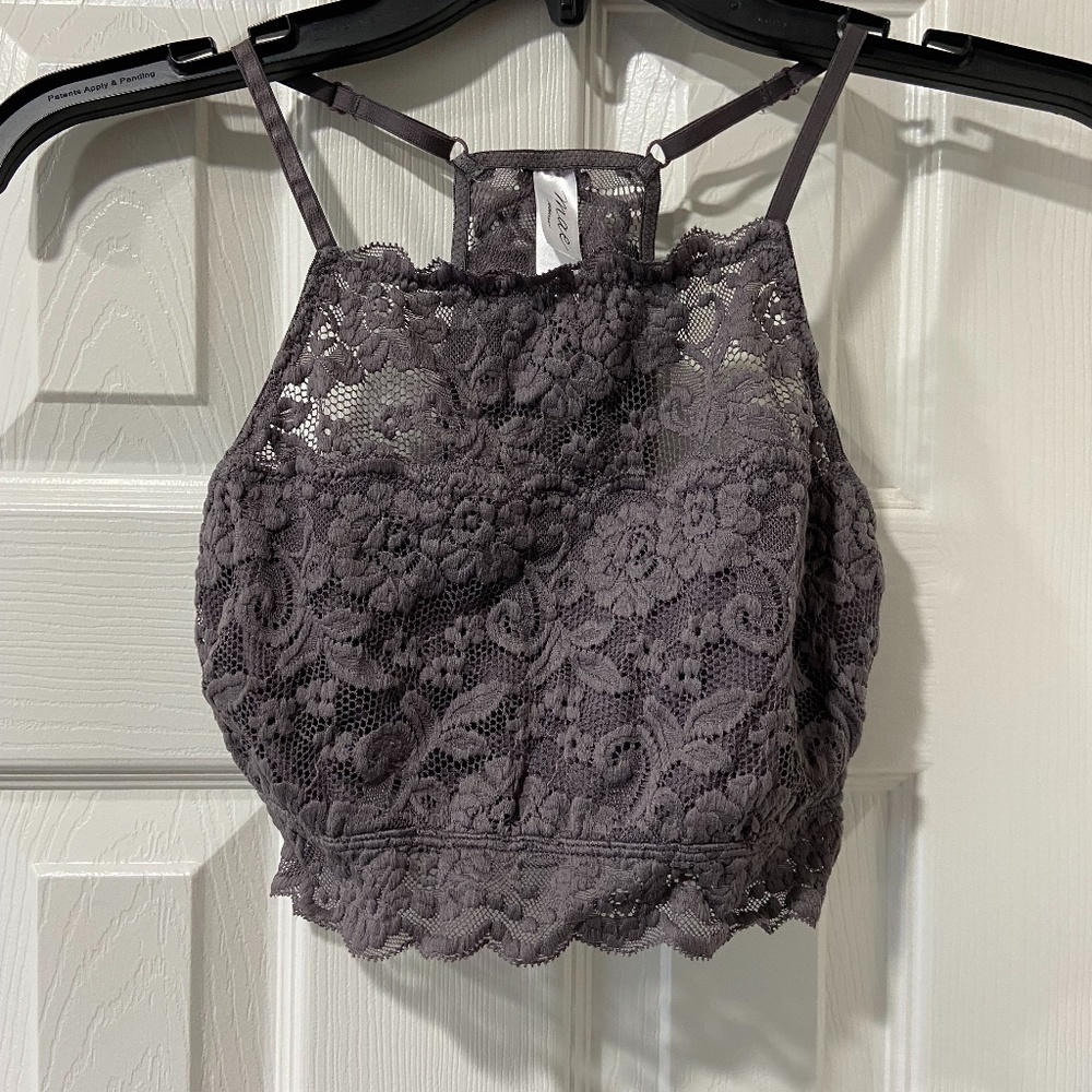 High-Neck Lace Bralette